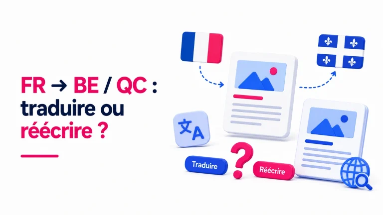 adapter un article seo france en belgique ou quebec